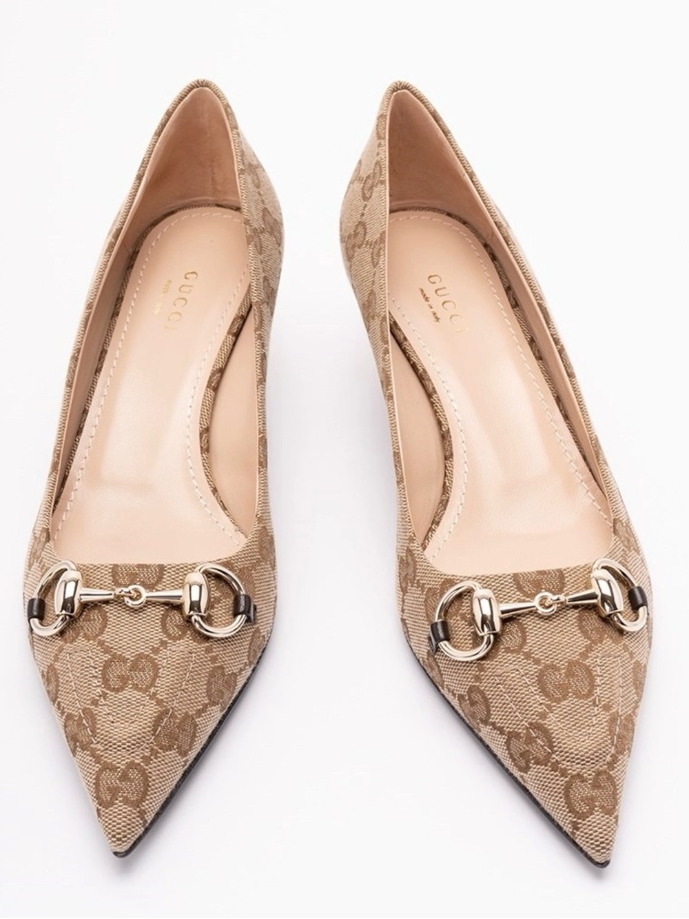 GUCCI Horsebit embellished GG logo pumps - Picture 5 of 6